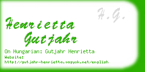 henrietta gutjahr business card